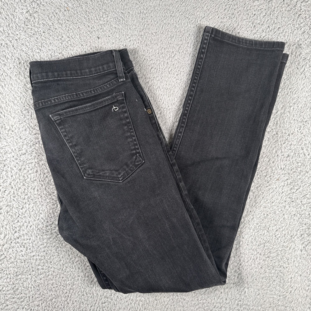 Rag & Bone Jeans Mens 32x30 Black Denim Fit 2 Slim Skinny
